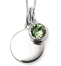 Load image into Gallery viewer, Birthstone Disc Pendant