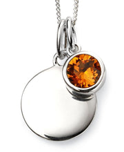 Load image into Gallery viewer, Birthstone Disc Pendant