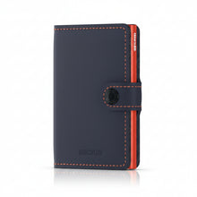 Load image into Gallery viewer, Matte Night Blue & Orange Miniwallet
