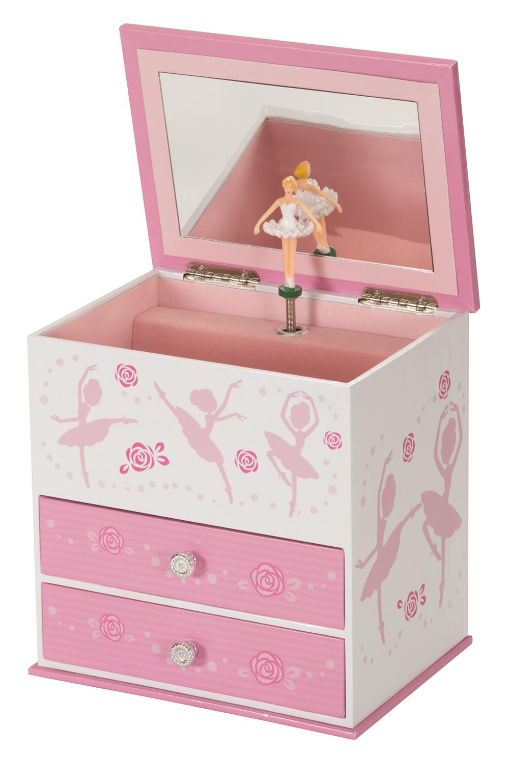 Rose Ballerina Musical Jewellery Box