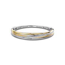 Load image into Gallery viewer, Zirconia Crossover Bangle Bicolor
