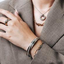 Load image into Gallery viewer, Zirconia Crossover Bangle Bicolor
