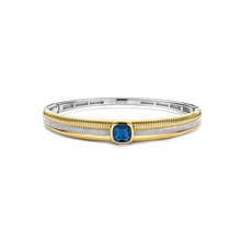 Load image into Gallery viewer, Blue Cushion Structure Bangle
