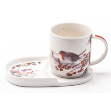 Load image into Gallery viewer, Robin Mug &amp; Snack Tray Set
