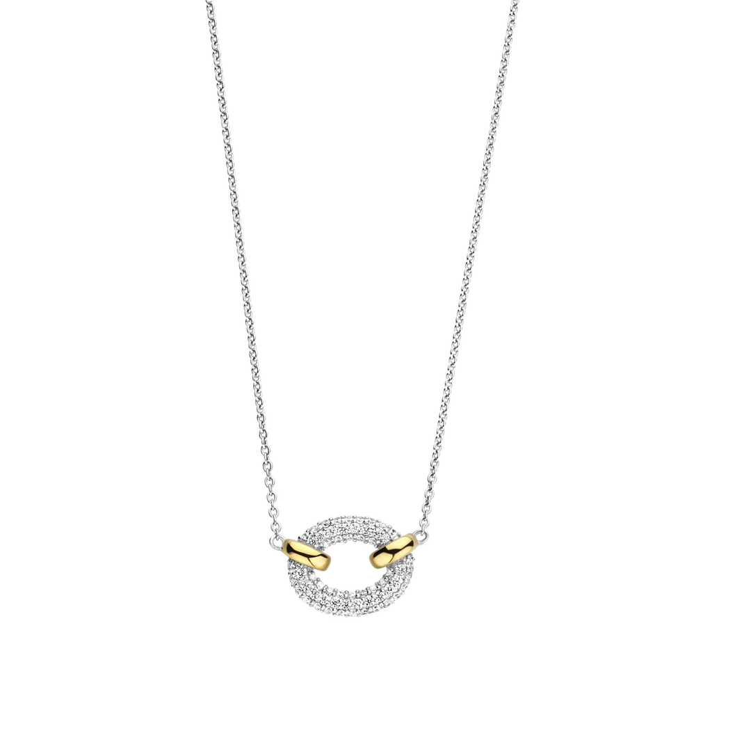 Ti sento silver cz pendant on chain