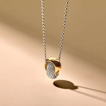 Load image into Gallery viewer, Bold Zirconia Crossover Necklace
