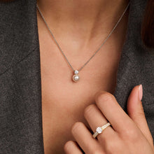 Load image into Gallery viewer, Zirconia Pearl Necklace
