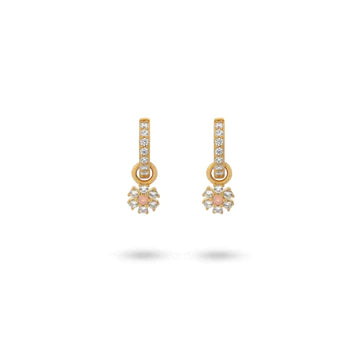 24Kae Earring with flower pendant