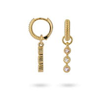 Load image into Gallery viewer, 25Kae Earring with colored stones
