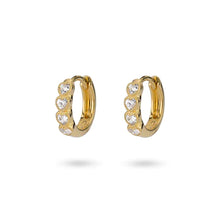 Load image into Gallery viewer, 24Kae Earring with heart shaped stones
