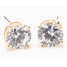 Load image into Gallery viewer, Gold Large Stone Earrings
