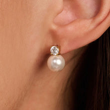 Load image into Gallery viewer, Zirconia Pearl Earrings
