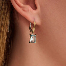 Load image into Gallery viewer, Rectangular Zirconia Hoops
