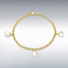 Load image into Gallery viewer, 9CT GOLD PEARL DROP BRACELET
