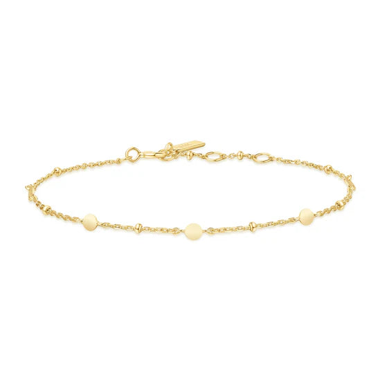 Gold Disc Station Bracelet