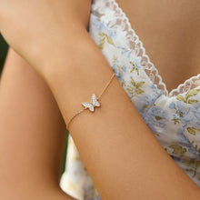 Load image into Gallery viewer, Gold Butterfly Pavé Bracelet
