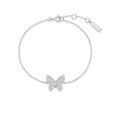 Load image into Gallery viewer, Silver Butterfly Pavé Bracelet
