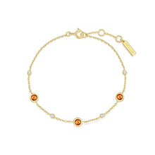Load image into Gallery viewer, Gold Nano Gem Station Bracelet

