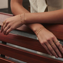 Load image into Gallery viewer, Gold Multi Rhombus Station Bracelet
