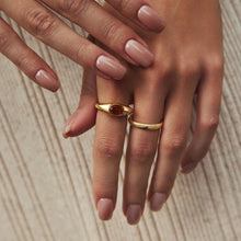Load image into Gallery viewer, Gold Sculptural Gemstone Maillard Ring
