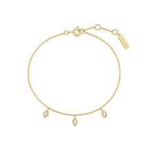 Load image into Gallery viewer, Gold Sparkling Triple Station Bracelet
