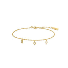 Load image into Gallery viewer, Gold Sparkling Triple Station Bracelet
