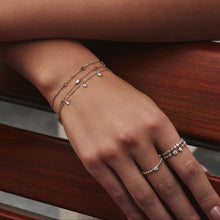 Load image into Gallery viewer, Zoom Silver Sparkling Triple Station Bracelet
