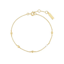 Load image into Gallery viewer, Gold Multi Rhombus Station Bracelet
