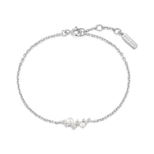 Load image into Gallery viewer, Silver Shell Pearl Cluster Bracelet
