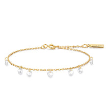 Load image into Gallery viewer, Gold Droplet Station Bracelet
