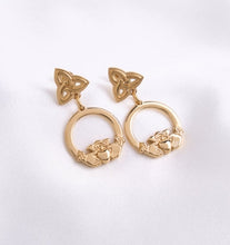 Load image into Gallery viewer, Claddagh Knot Earrings
