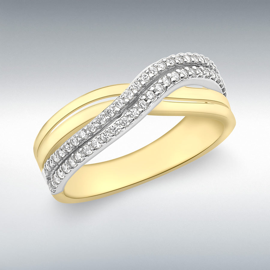 9ct Gold Crossover Ring