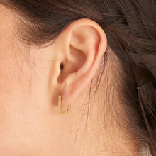 Load image into Gallery viewer, Gold Glam Oval Hoop Earrings
