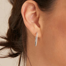 Load image into Gallery viewer, Silver Glam Hoop Earrings
