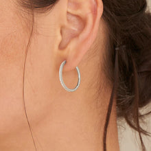 Load image into Gallery viewer, Silver Glam Hoop Earrings

