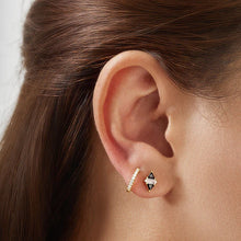 Load image into Gallery viewer, Gold Classic Pavé Huggies
