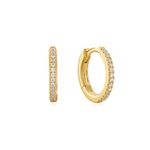 Load image into Gallery viewer, Gold Classic Pavé Huggies
