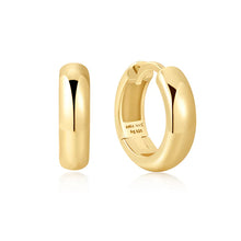 Load image into Gallery viewer, Gold Dome Band Huggies

