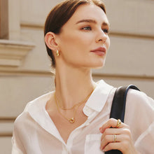 Load image into Gallery viewer, Gold Bold Dome Hoop Earrings
