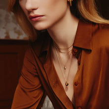 Load image into Gallery viewer, Gold Tiger Eye Droplet Pendant Necklace
