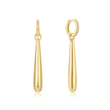 Load image into Gallery viewer, Gold Long Water Droplet Drop Earrings
