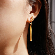 Load image into Gallery viewer, Gold Long Water Droplet Drop Earrings
