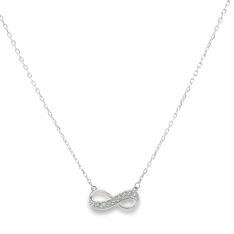 CZ set Infinity pendant