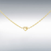 Load image into Gallery viewer, 9ct Yellow Gold 3 Heart Necklet
