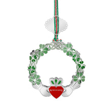 Load image into Gallery viewer, Claddagh with Shamrock Christmas Tree Decoration
