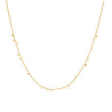 Load image into Gallery viewer, Gold Mini Disc Drop Stacking Necklace
