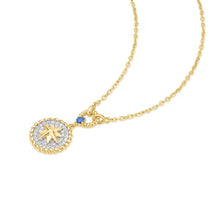 Load image into Gallery viewer, Two-Tone Eight-Pointed Star Signet Necklace
