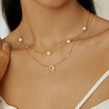 Load image into Gallery viewer, Gold Starry Mother of Pearl Necklace
