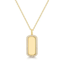 Load image into Gallery viewer, Gold Sparkling Tag Necklace
