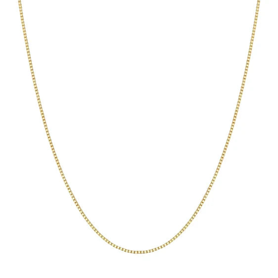 Gold Box Chain Necklace
